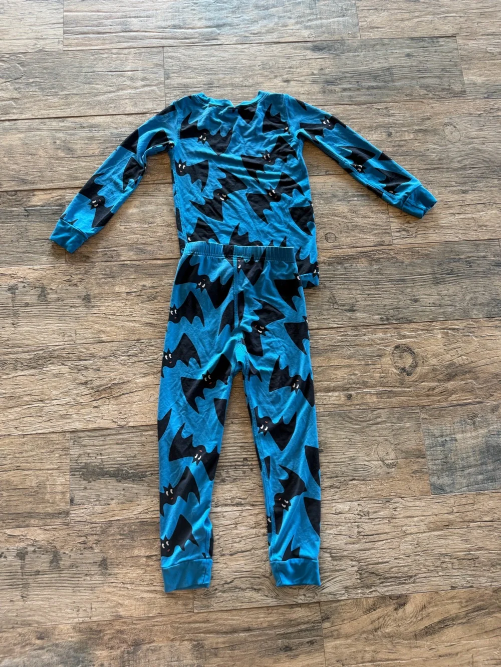 Hanna Andersson Blue Bat Print Kids Pajama Set